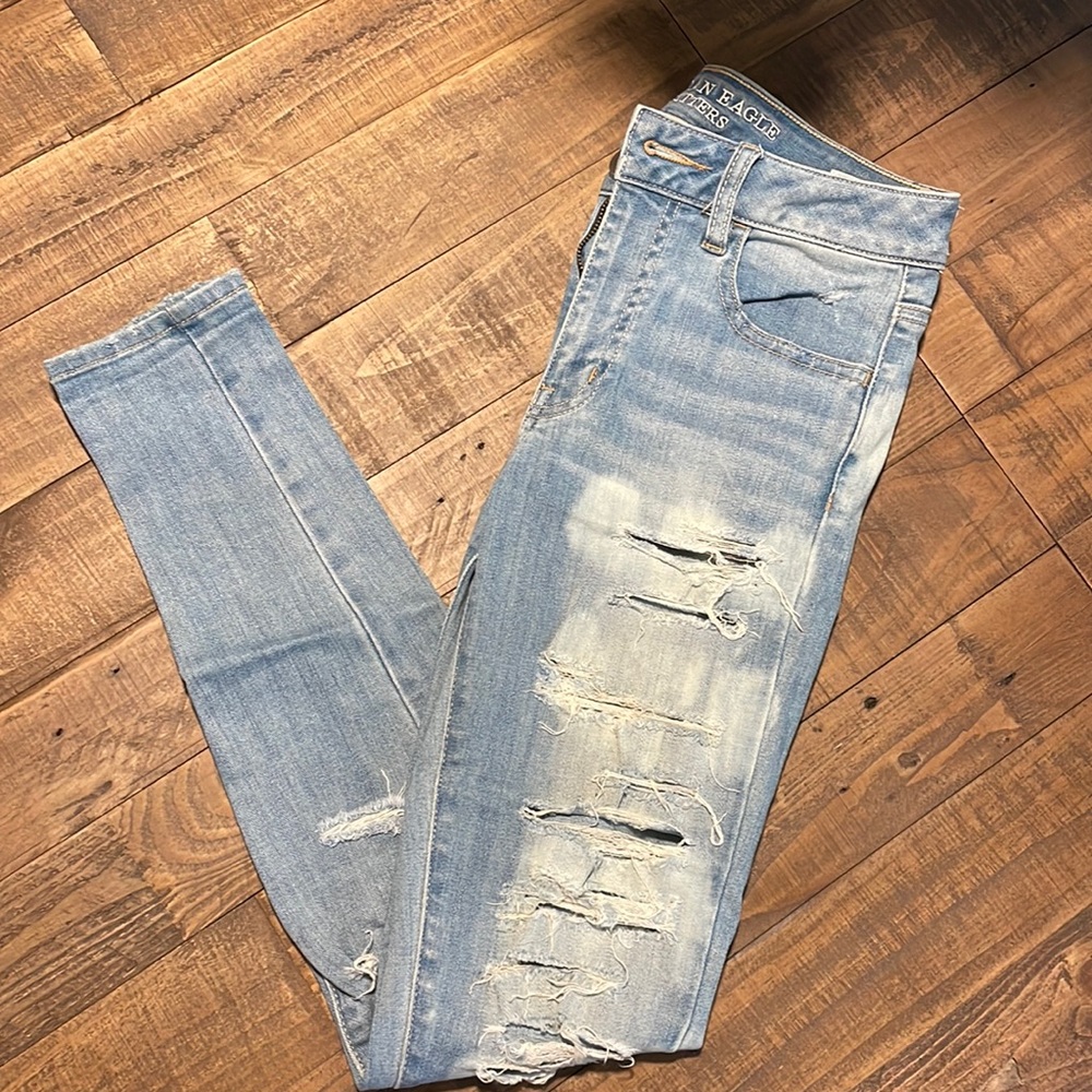 Distressed jeans